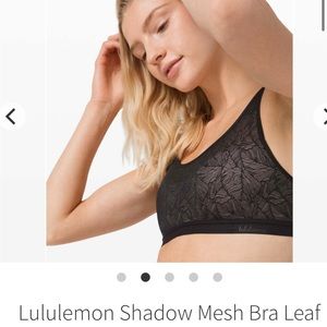 Lululemon shadow mesh leaf bra
